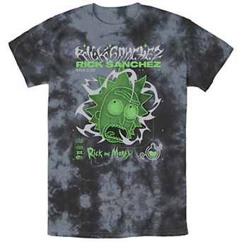 Men's Rick And Morty Rick Sanchez Poster Bombard Wash Graphic Tee