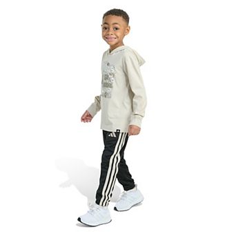 Boys 4-7 adidas Long Sleeve Hooded Tee & Jogger Pants Set