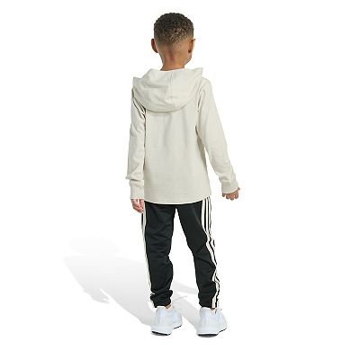 Boys 4-7 adidas Long Sleeve Hooded Tee & Jogger Pants Set