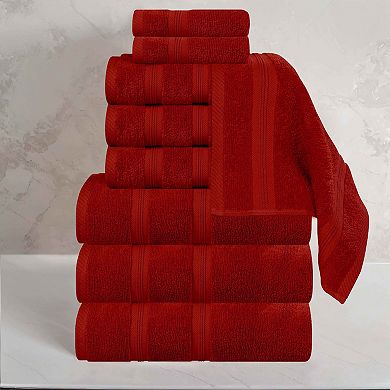 SUPERIOR 9-Piece Smart Dry Zero Twist Cotton Towel Set