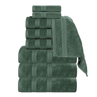 SUPERIOR 9 pc Smart Dry Zero Twist Cotton Towel Set