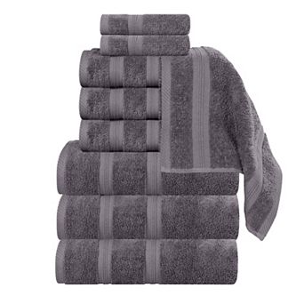 SUPERIOR 9 pc Smart Dry Zero Twist Cotton Towel Set