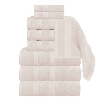 SUPERIOR 9 pc Smart Dry Zero Twist Cotton Towel Set