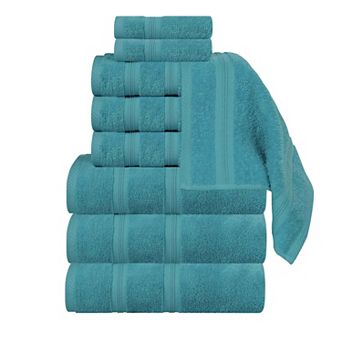 SUPERIOR 9 pc Smart Dry Zero Twist Cotton Towel Set
