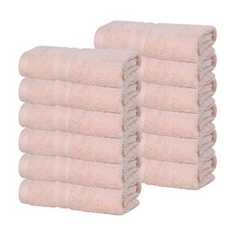 SUPERIOR 12 pc Smart Dry Zero Twist Cotton Face Towel/Washcloths Set