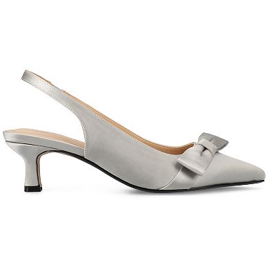 Journee Paloma Women's Sling Back Kitten Heel Pumps