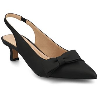 Journee Paloma Women's Sling Back Kitten Heel Pumps