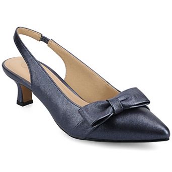 Journee Paloma Women's Sling Back Kitten Heel Pumps