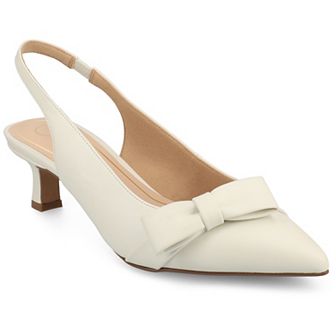 Journee Paloma Women's Sling Back Kitten Heel Pumps