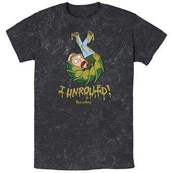 Men's Rick And Morty I Unrolled Mineral Wash Graphic Tee