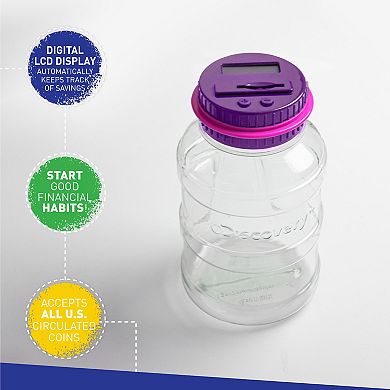 Discovery™ Digital Coin-Counting Money Jar with LCD Screen
