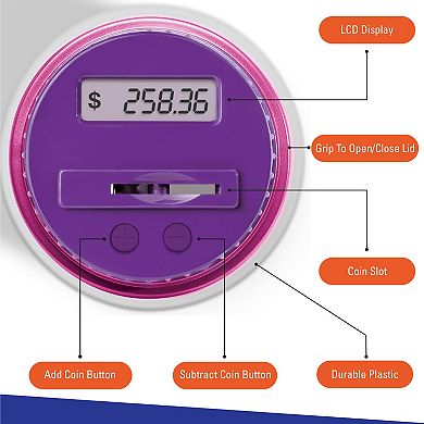Discovery™ Digital Coin-Counting Money Jar with LCD Screen