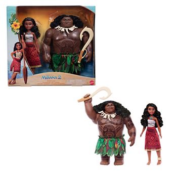 Disney's Moana 2 Moana & Maui Voyager Set with 2 Fashion Dolls and 4 Accessories by Mattel