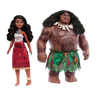 Disney's Moana 2 Moana & Maui Voyager Set with 2 Fashion Dolls and 4 Accessories by Mattel