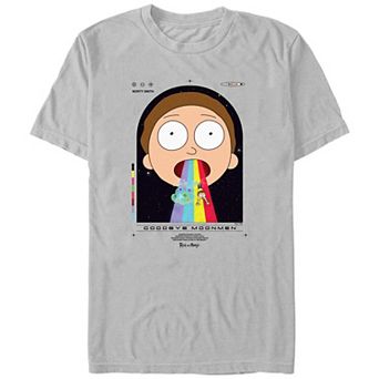 Men's Rick And Morty Rainbow Slide Graphic Tee