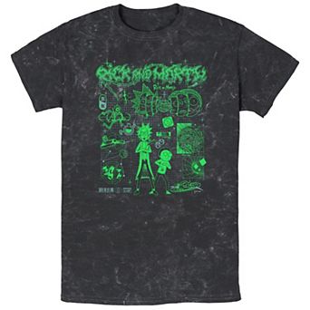 Men's Rick And Morty Intelligent Design Mineral Wash Graphic Tee