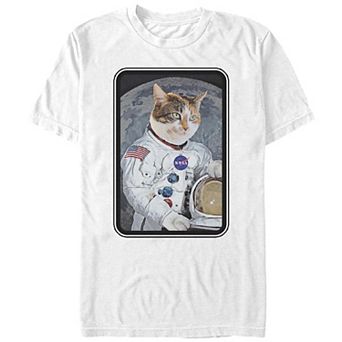 Men's Nasa Astronaut Cat Graphic Tee