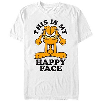 Men's Garfield This Is My Happy Face Graphic Tee