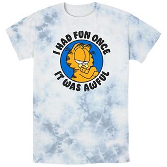 Men's Garfield I Had Fun Once It Was Awful Bombard Wash Graphic Tee