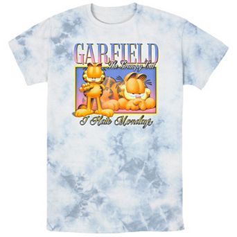 Men's Garfield The Grumpy Cat Portrait Bombard Wash Graphic Tee