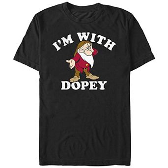 Men's Snow White And The Seven Dwarfs I'm With Dopey Graphic Tee