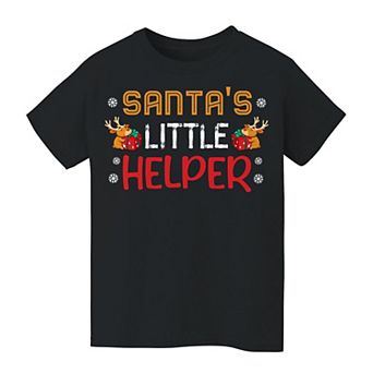 Kid's 8-20 Christmas Santa Little Helper Christmas Graphic Tee