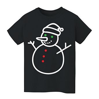 Kid's 8-20 Snow Christmas Man Christmas Graphic Tee