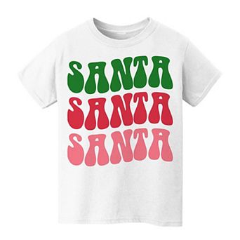 Kid's 8-20 Christmas Tree Santa Christmas Graphic Tee