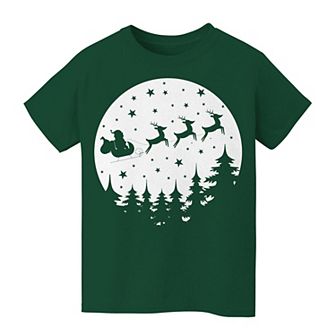 Kid's 8-20 Christmas Moon Christmas Graphic Tee