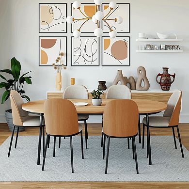 Leisuremod Tule Mid-century Modern Dining Side Chair With Velvet Seat And Steel Frame Set Of 4
