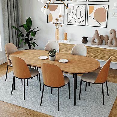 Leisuremod Tule Mid-century Modern Dining Side Chair With Velvet Seat And Steel Frame Set Of 4