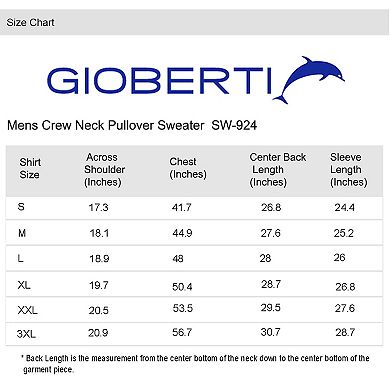 Gioberti Men's Jacquard Crew Neck Pullover Sweater
