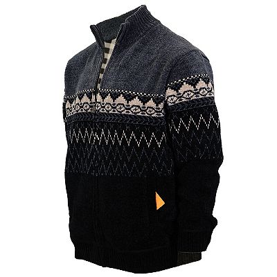 ニット/セーター UND MARBLE JACQUARD KNIT Cotton Blend Collared Boyfriend Sweater by Maeve | Anthropologie