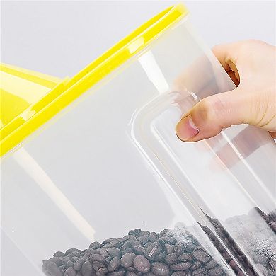 Bpa-free Plastic Food Saver, Kitchen Food Containers with Graduated Cap, Set Of 3 Large And 3 Small
