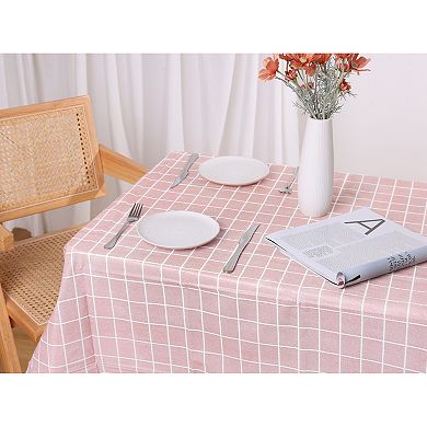 12 Pack Tablecloth Rectangle Disposable Plastic Waterproof Table Cover for Dining 54" x 71"