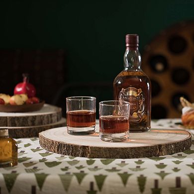 Barky Natural Wood Slabs Rustic Ornament Slice Tray Table Charger - Set of 5