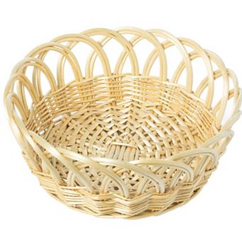 16 Inch Decorative Round Fruit Bowl Bread Basket Serving Tray