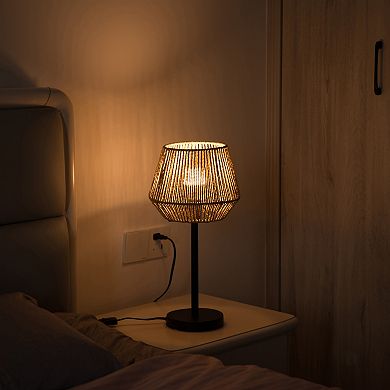 Creative Paper Rope Lamp with Plug in Cord On/Off Switch
