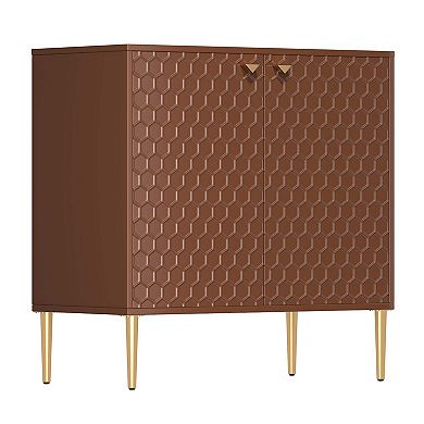 Mondawe Green 32" Modern Double Doors Locker Accent Cabinet