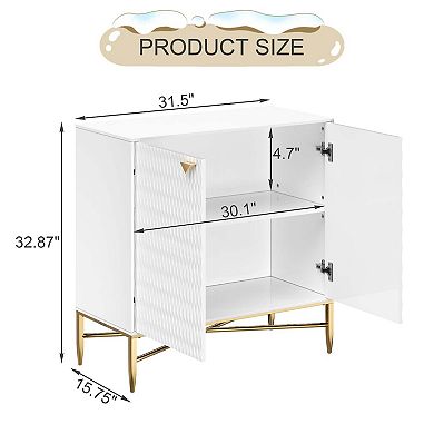 Mondawe Multi-function 2 Door Locker Storage Accent Cabinet