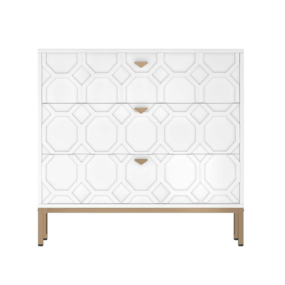 Mondawe Freestanding 3 Drawer Storage Cabinet Table