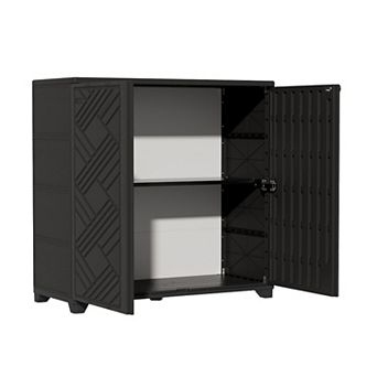 Patio Storage Boxes Resin Deck Box Organize and Stow Patio Cushions, Pillows and Garden Tools, Brown