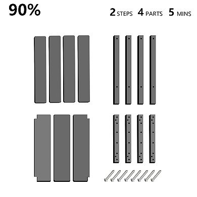 Outdoor Side Tables Set of 2 Weather Resistant HDPE Outdoor Table 2-Tier Small Patio Tables