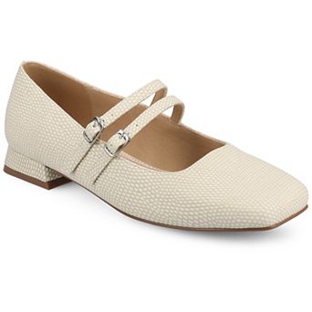 Journee Gredah Double Buckle Women's Mary Jane Dress Flats