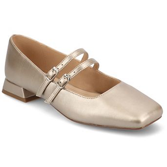 Journee Gredah Double Buckle Women's Mary Jane Dress Flats