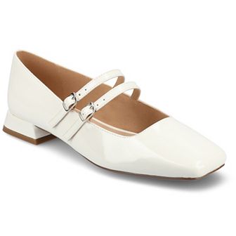 Journee Gredah Double Buckle Women's Mary Jane Dress Flats