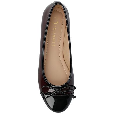 Journee Kaiah Medium and Wide Width Women's Ballet Cap Toe Slip-On Dress Flats
