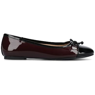 Journee Kaiah Medium and Wide Width Women's Ballet Cap Toe Slip-On Dress Flats