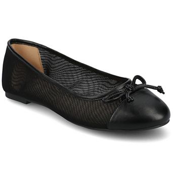 Journee Kaiah Medium and Wide Width Women's Ballet Cap Toe Slip-On Dress Flats