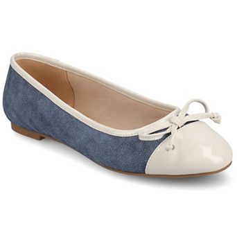 Journee Kaiah Medium and Wide Width Women's Ballet Cap Toe Slip-On Dress Flats